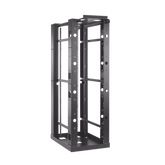 Rack de 4 Postes Sísmico, Estándar de 19 in, Rieles Con Orificio Para Tuerca Enjaulada, Fabricado en Acero, 45 Unidades de Rack, Color Negro